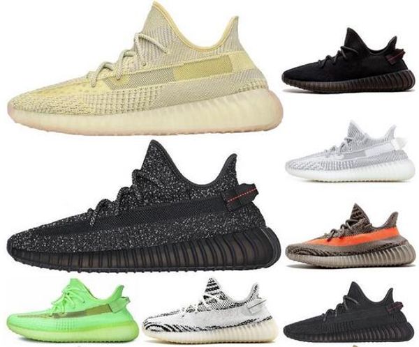 

black static reflective antlia clay hyperspace true form chameleon mens kanye west running shoes zebra women fashion designer sneakers 36-48