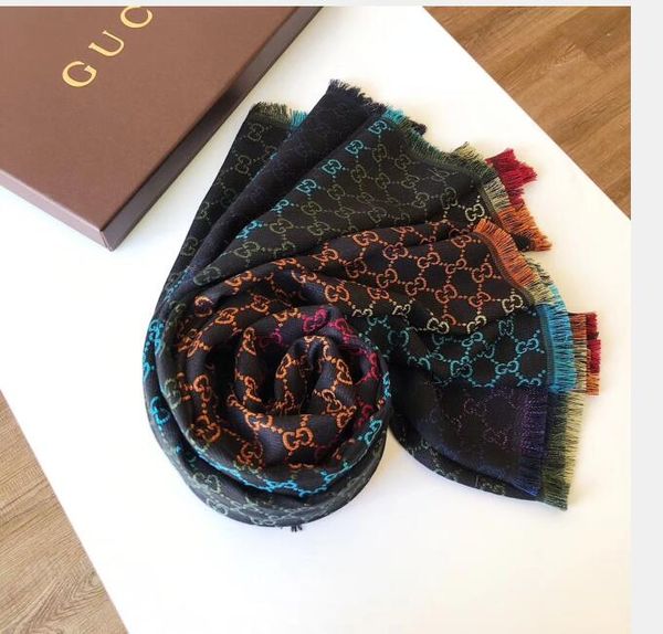 

classic fashion men's and women's letters autumn and winter warm warm scarf fashion designer men's scarf can be wholesale, Blue;gray