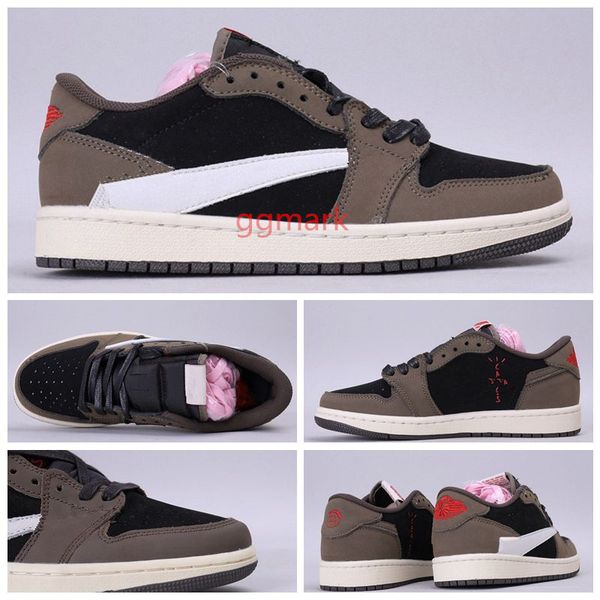 

new dark mocha mens designer travis shoes scotts jackboys 1 low og basketball casual shoe women sport trainers sneakers 36-45