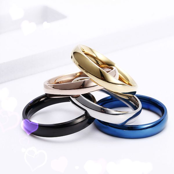 

five-color shiny side ring gold men and women couple refers to non-fine silver hand-made fashion ring, Golden;silver