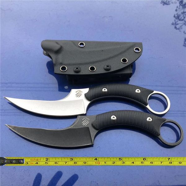 

FREE SHIPPING New CNC Stone Wash G10 Handle 440C Blade Survival Hunting Karambit Claw Knife C39