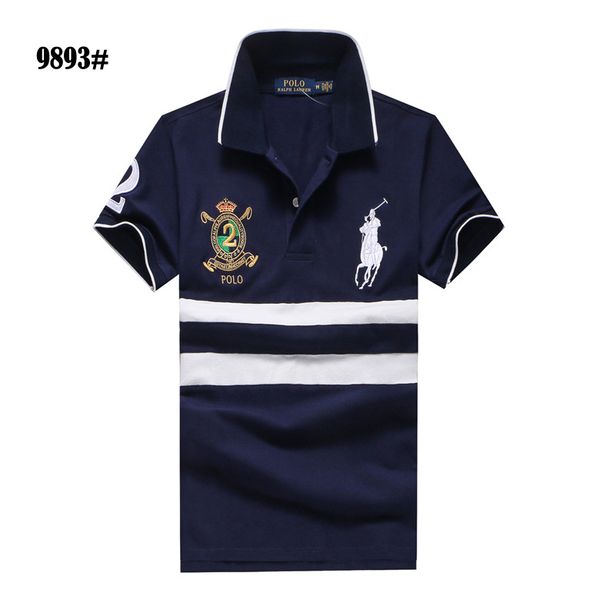 

ralph lauren mens конструктора tshirt luxury письмо вышивки марка мода tshirt pony логотип хлопка высокого качества № 2 спорт майки, White;black