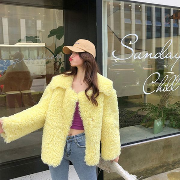

2019 new style high-end fashion women faux fur coat c7, Black