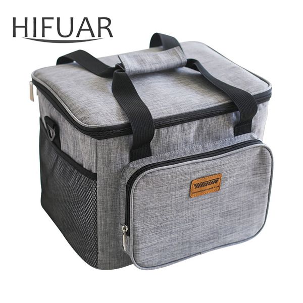 

17l portable cooler bag thermal lunch picnic box meal insulated delivery bag drinks cans cool ice pack vehicle insulation