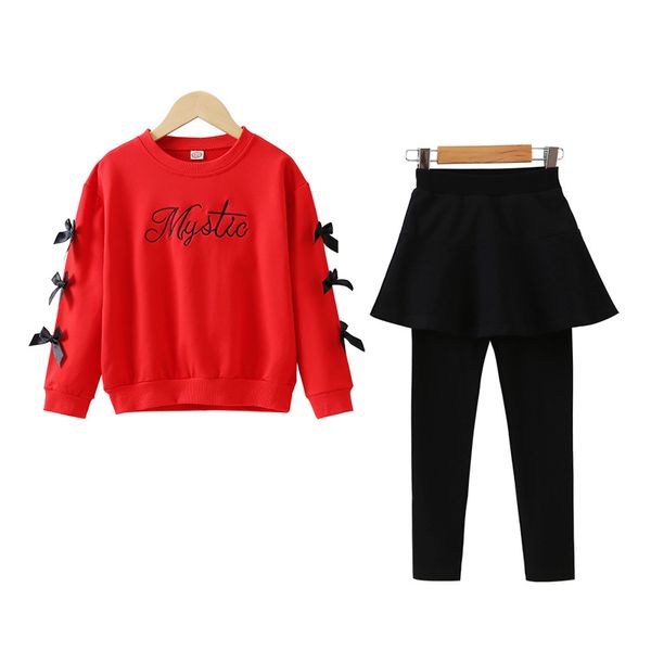 

autumn winter baby girls clothing long sleevess pants 2 pcs sets 2020 new fashion children clothing baby clothes 2-11 years, White