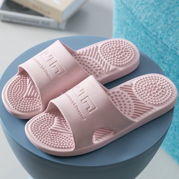 

foot massage household summer indoor non-slip home bath bathroom home slippers women's sandals women's shoes, Black;red