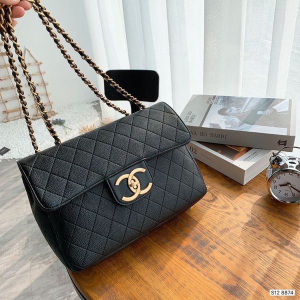 

Women houlder bag 2019 new trend buckle clo ure backpack ize 29 21cm w j012 high end fa hion exqui ite packagey4, Black
