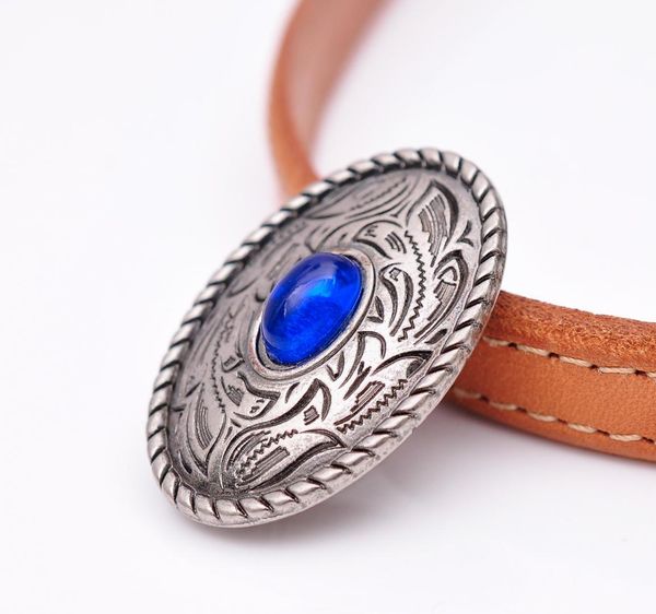 

10 set western oval crystal concho diy leathercraft headstall saddles tacks hardware decor 4 colors, Black