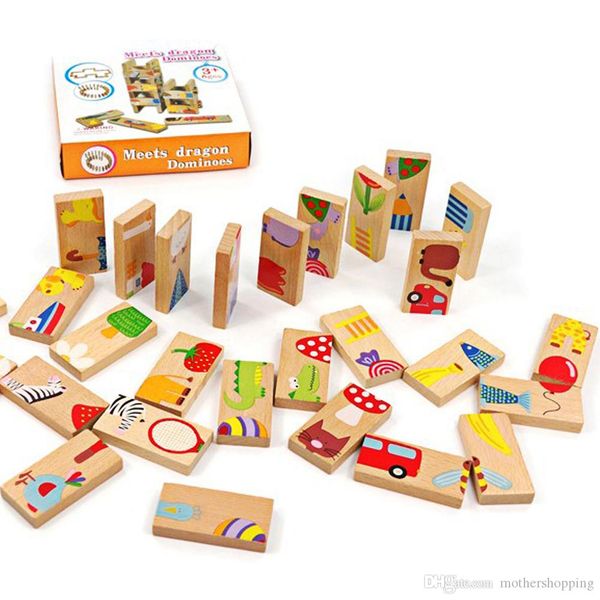 

Домино блоки раннего образования детства деревянный строительный блок игрушки д
