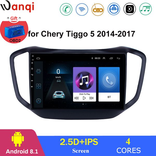 

for chery tiggo 5 2014-2017 car radio multimedia video player navigation gps android 8.1 accessories swc bt wifi sedan no dvd car dvd