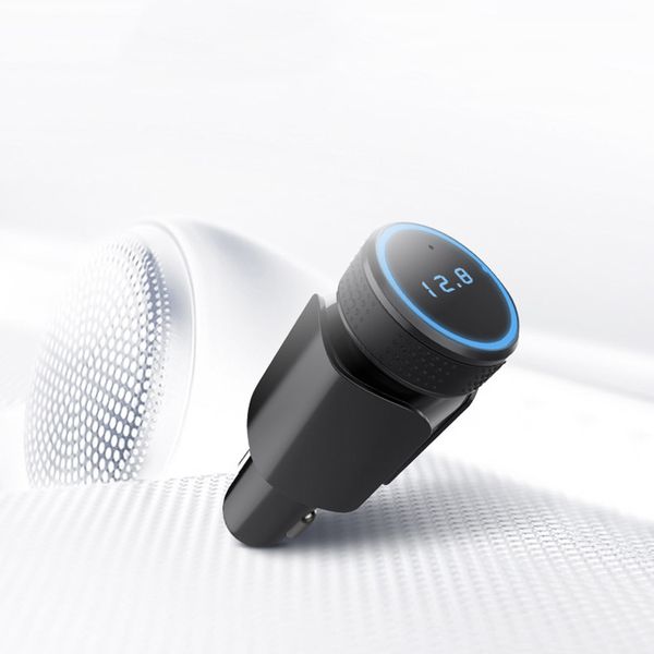 

vehicle smart charger vehicle mounted t18 car bluetooth receiver car mp3 player fm transmitter tf card aux music voltage monitor