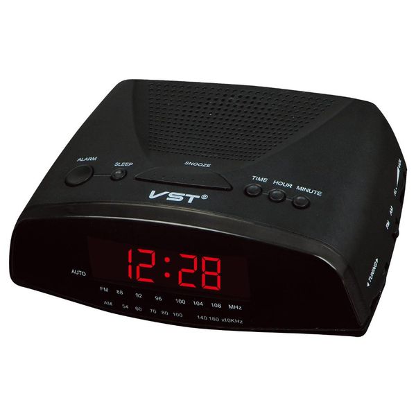 

dual channel radio digital clock plug led clock multi-function