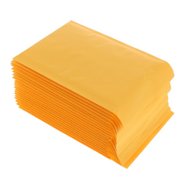 

10pcs kraft yellow bubble mailers self seal padded shipping envelopes peel and seal