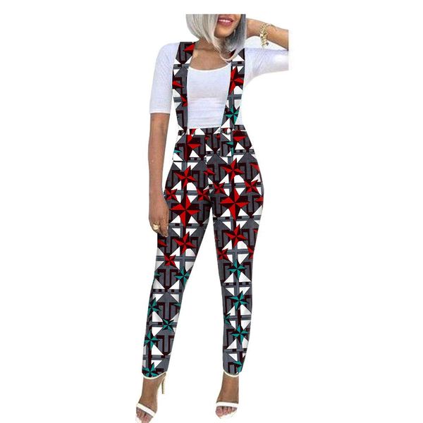 

комбинезоны общих брюки африканских женщин для женщин восковой печати ткани повседневного девочка, Black;white