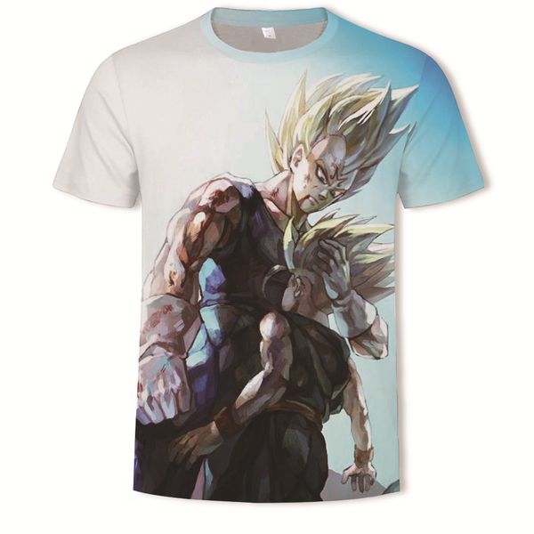 

mens designer fashion dragon ball printing short sleeve, White;black