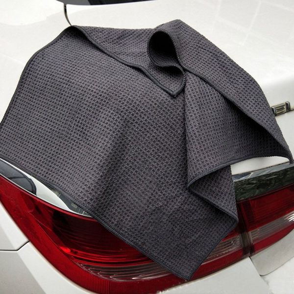 

auto care the water magnet microfiber drying towel with waffle weave design for car , bath, kitchen & dogs 40x40cm