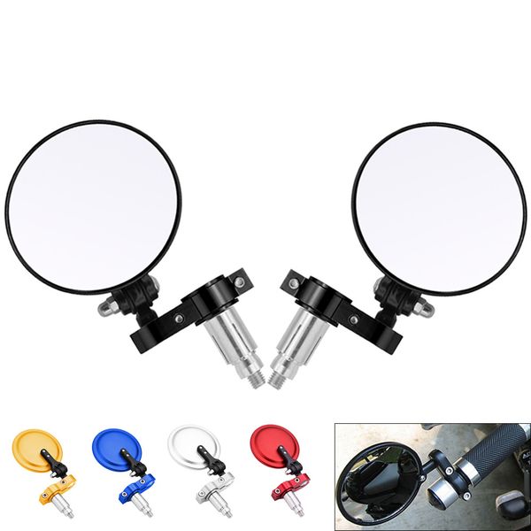 

universal motorcycle handle mirror aluminum bar end rearview mirrors accessories for trx850 fzr xjr 400 bt1100 mt 09 10