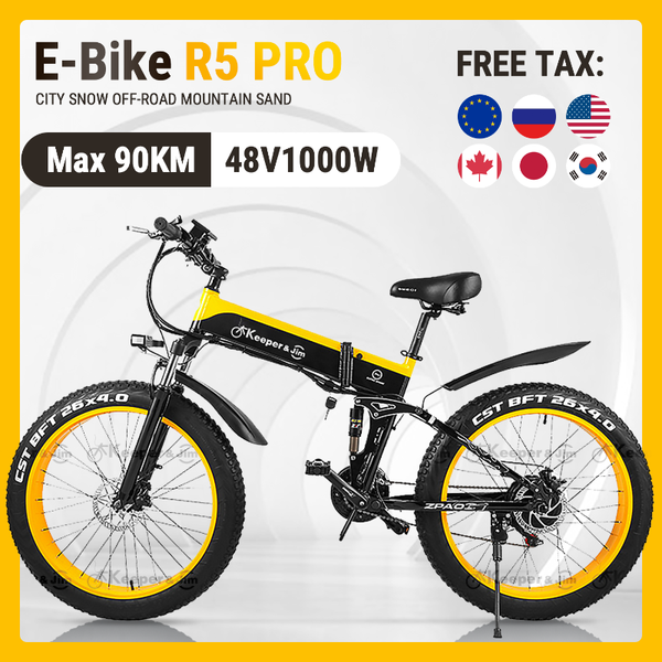 

k&j electric bike1000w power 48v12.8ah snow bicycle oil brake aluminum frame folding electric mountain bike bicycle, Silver;blue