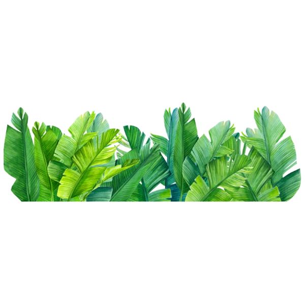 

creative green plant background banana leaf wall stickers home decoration stickers can be removed