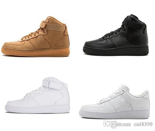 

new one 1 dunk running shoes brand for men women sports skateboarding high low cut white black wheat trainers sneakers with box 36-45