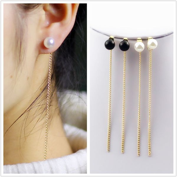 

длинные серьги с искусственным жемчугом кисточкой line подвеска erring женщины серьги ручной работы fashionjewelry boucle d'oreille longue e, Silver