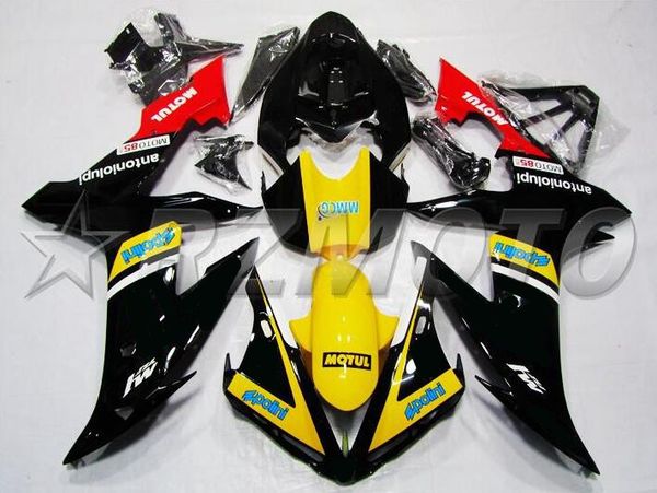 

new abs injection mold motorcycle plastic fairings kits fit for yamaha yzf-r1-1000 2004-2006 04 05 06 bodywork set custom black red yellow