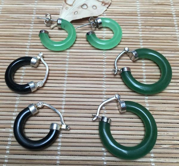 

silver circular stone jewelry earrings