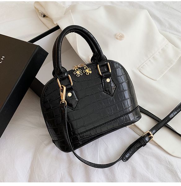 

shell stone pattern design women bag european and american fashion women shoulder messenger bag pu handbag