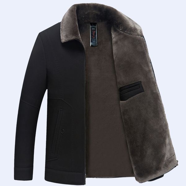 

men winter wool liner warm parkas outwear jackets father clothing 79, Tan;black