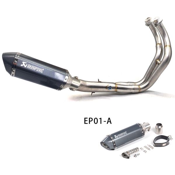 

exhaust full system pipe for yamaha mt07 mt 07 mt-07 fz-07 2014-2016 xsr700 2016-2017 exhaust full system with akrapovic