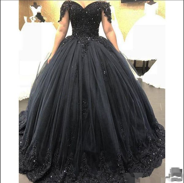 

новое поступление черное бальное платье quinceanera платья с плеча кружева аппликация бисером кристаллы развертки поезд сладкий 16 платье ve, Blue;red