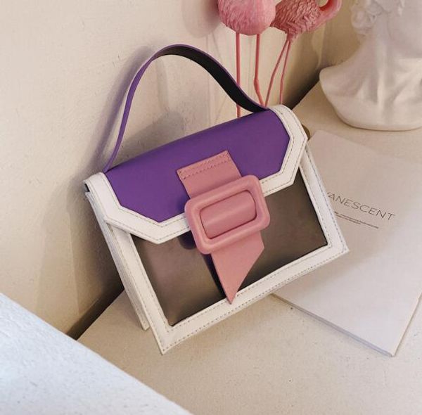 

2020 Lady Handbags Shoulder Bag PVC Fashionable Single Chain Bags Crossbody Female PU Small Square Bag
