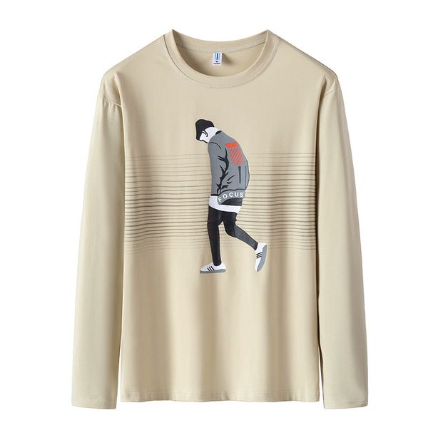 

мужская дизайнерская приливная брендовая футболка сезонная нижняя пуловер печатная футболка с длинным рукавом, White;black