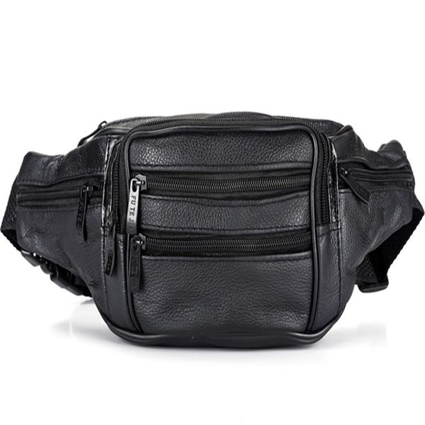 

2019 fashion men genuine leather waist packs men organizer travel waist pack necessity belt mobile phone bag bag