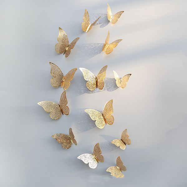 3d Hollow Butterfly Wall Sticker Living Room Tv Backdrop Bedroom