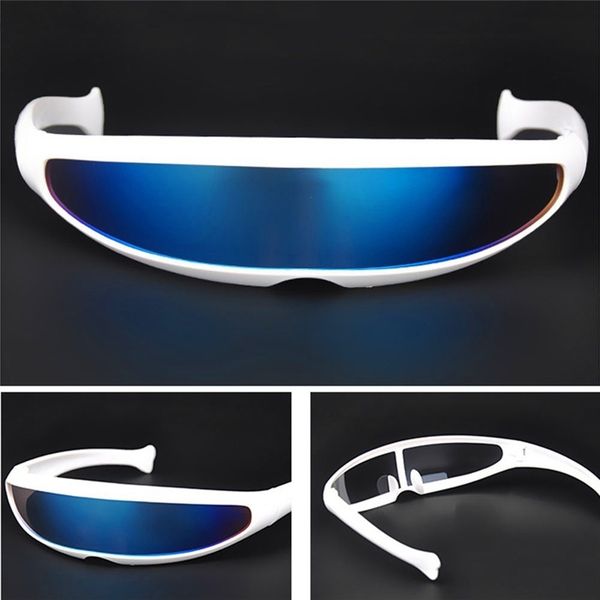 

futuristic narrow cyclops sunglasses uv400 personality mirrored lens costume eyewear glasses funny party mask decoration glasses