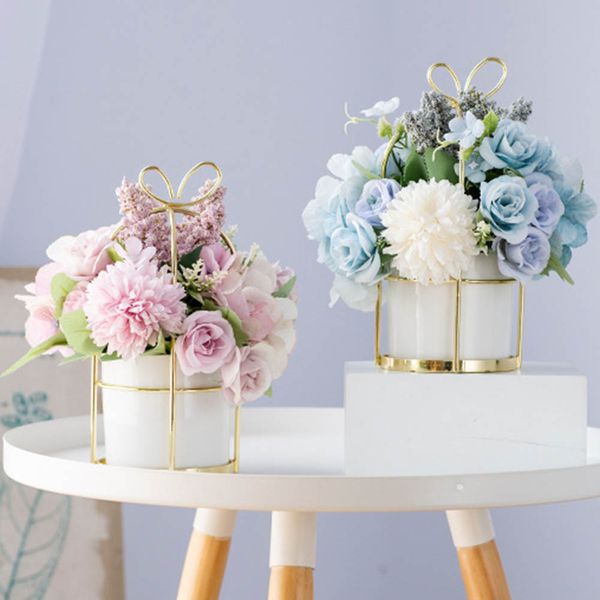 

simulation hand tied crepe flower rayon flower plastic fake bride wedding bouquet shop decoration home furnishings