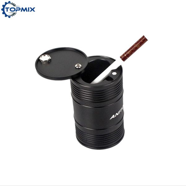 

black/red portable car ashtray truck auto office cigarette ashtray travel smoke ash cylinder car smokeless cup holder storage