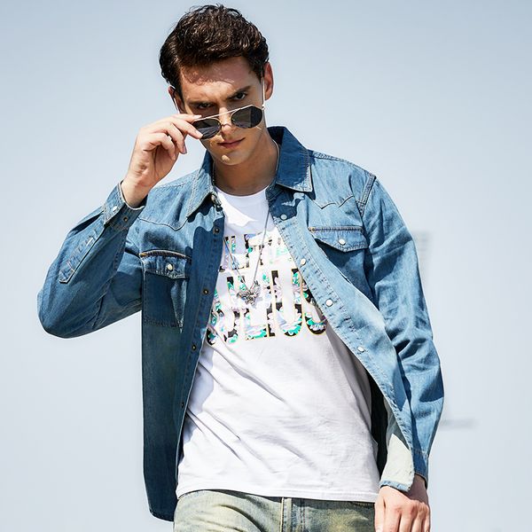 

cotton denim shirt men 2019 spring autumn long sleeves shirt men casual male jeans shirts jeans dress plus size xxxxl, White;black