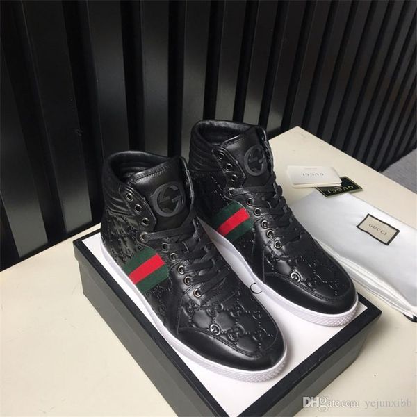 

new italy men's designers shoes fashion g men women low cut casual flat shoes outdoor g zapatos sneakers loafers size 38-45, Black