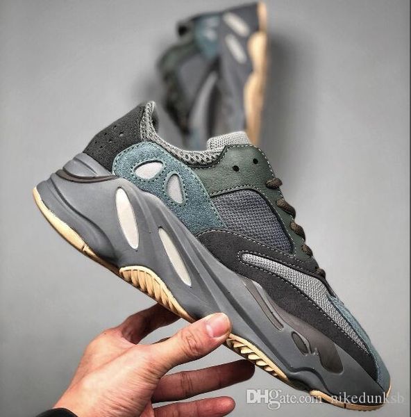 

new arrival 700 v2 teal blue kanye west women men running shoes 3m reflective fashion design sneakers us5-12