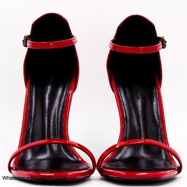 

designer women colorful heels sandals t-strap high-heeled pumps 6 colors ladies patent leather dress single shoes, Black