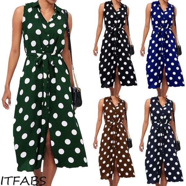 

hirigin brand dress 2019 new arrival vestidos women dot lace-up dresses evening cocktail party dresses chiffon sundress, Black;gray