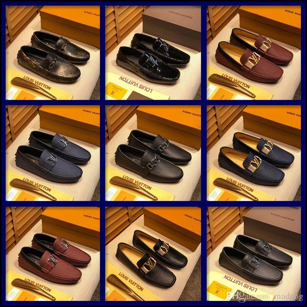 

21ff 2019 новый мужчины повседневная обувь класса люкс из натуральной кожи летняя мокасины мужские мокасины дышащая скольжения на итальянски, Black