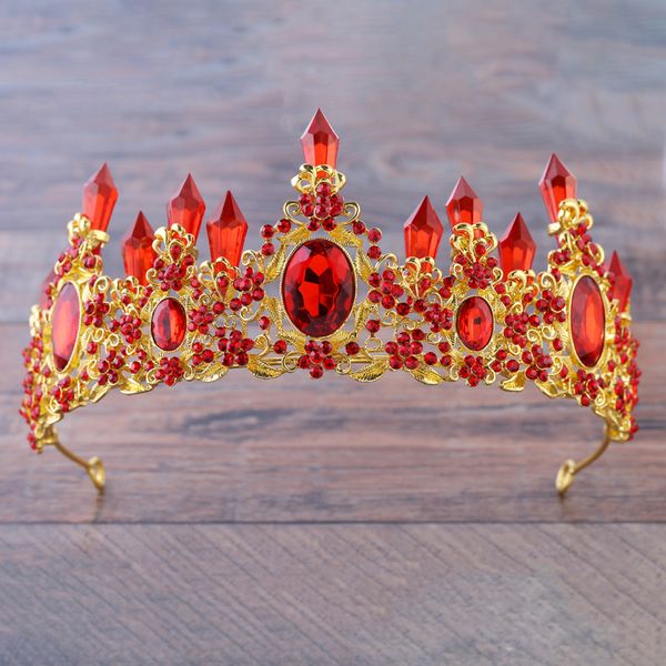 

wedding party 16x7cm tiaras beaded flower leaf headwear of bride crown diamond headwear for bride acting initiation graduation zg-130, White;golden