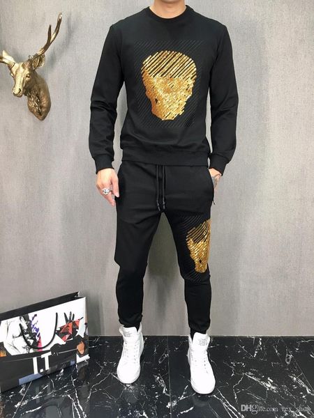 

2018 brand new мужская спортивная одежда костюм толстовка костюм без мужчин повседневный активный outwear топы + брюки наборы -3xl мода джо, Gray