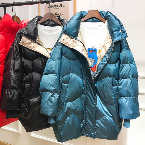 

2019 loose down coats, Black