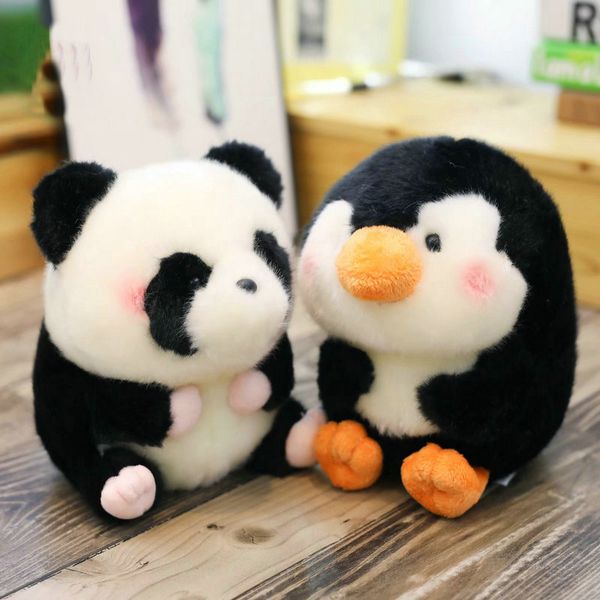 

1pc plush ball shape hamster/panda/rabbit/pig round fat stuffed animal soft doll dolphin small size toy for kids children gift