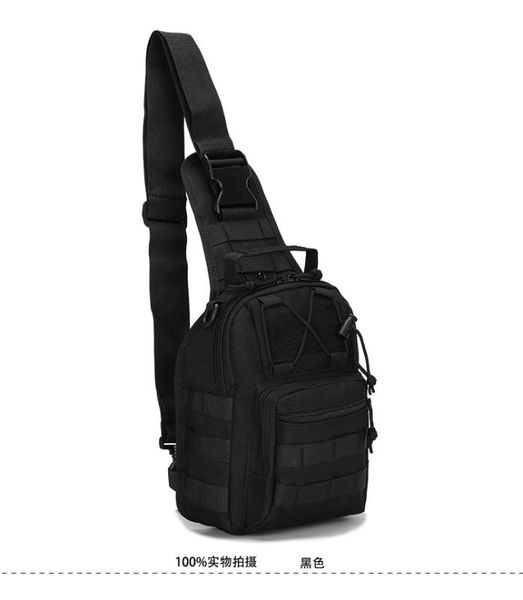 

waist support outdoor tactical chest bag men's sports waterproof small, Black;gray