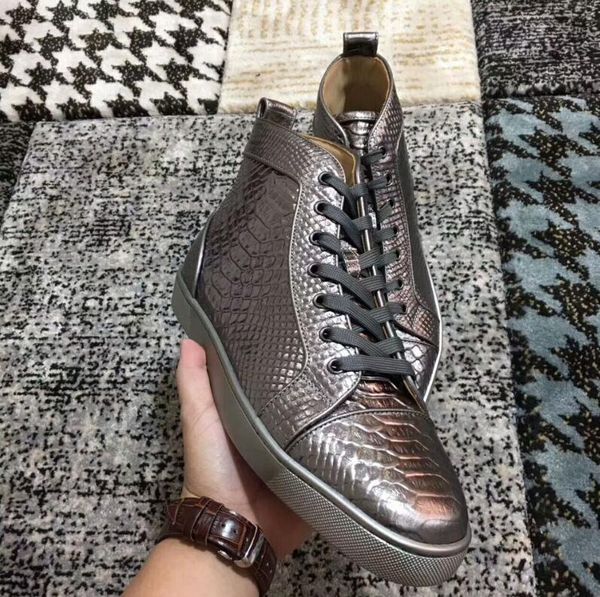 

brands advanced colors junior sneakers shoes fish scales luxurious red bottom casual for men,women skateboard sneakers eu35-47, Black